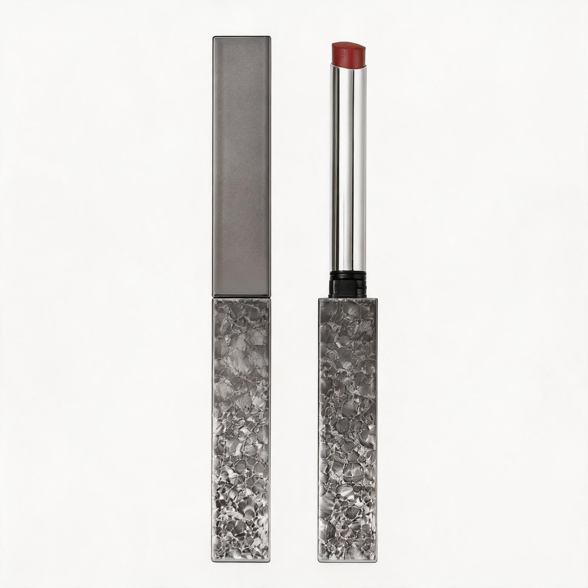 Velvet Matte Slim Lipstick in Textured Gunmetal Case