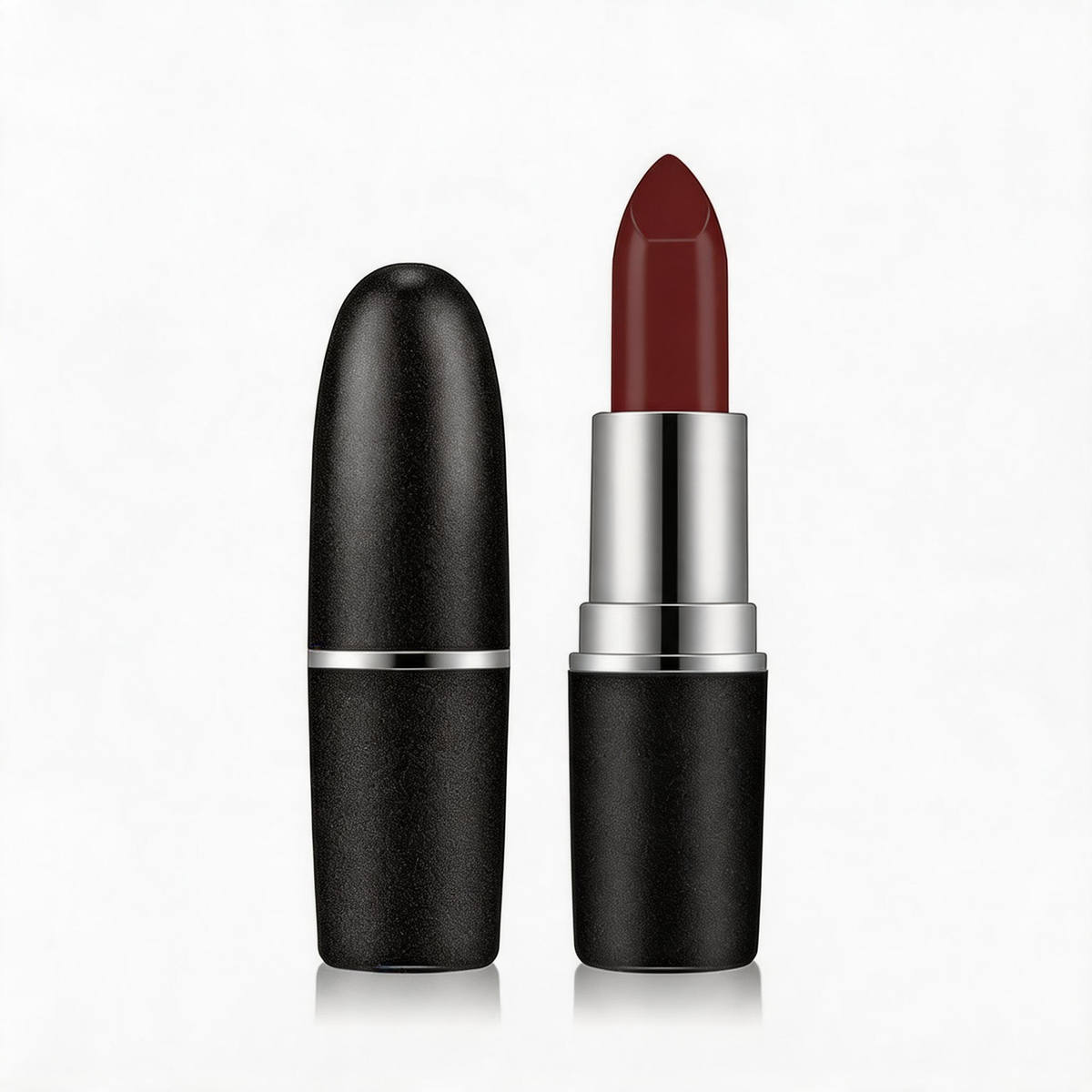 Velvet Matte Long-Lasting Lipstick in Classic Black Bullet Tube