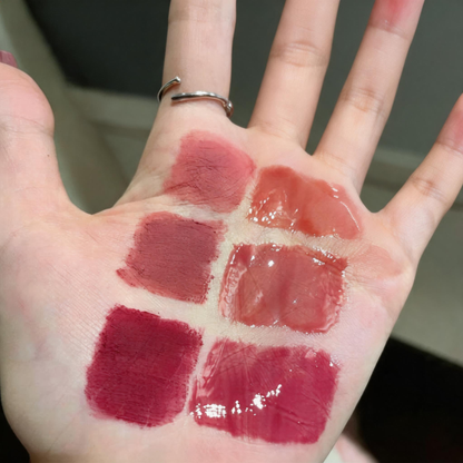 Dual-Ended Liquid Lipstick & Glassy Lip Gloss Duo in Pastel Pink Case