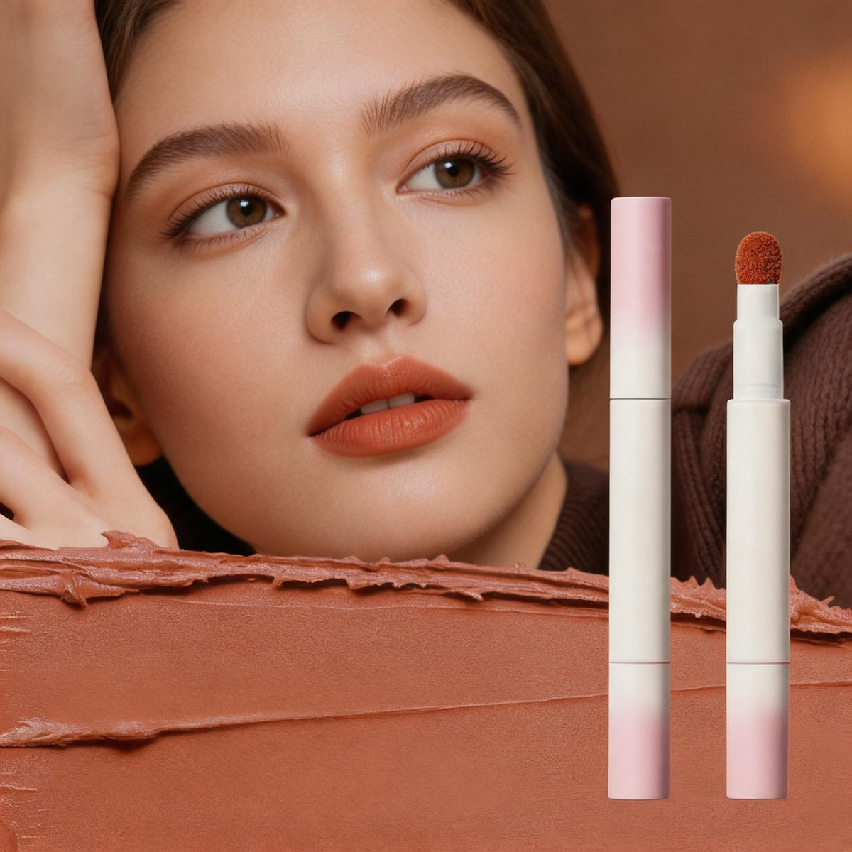Velvet Cushion Lip Cream in Pink Gradient Tube
