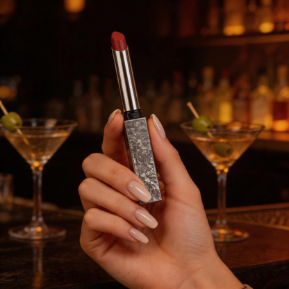 Velvet Matte Slim Lipstick in Textured Gunmetal Case