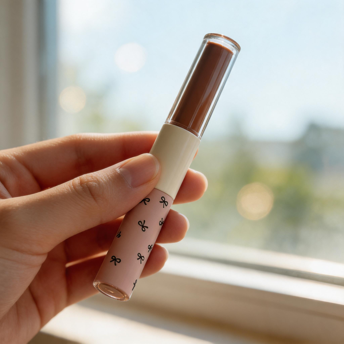 Dual-Ended Liquid Lipstick & Lip Gloss Duo in Cute Bow Case