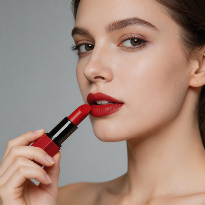 Nourishing Matte Red Lipstick Set in Bold Square Case