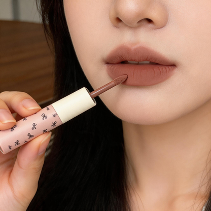 Dual-Ended Liquid Lipstick & Lip Gloss Duo in Cute Bow Case