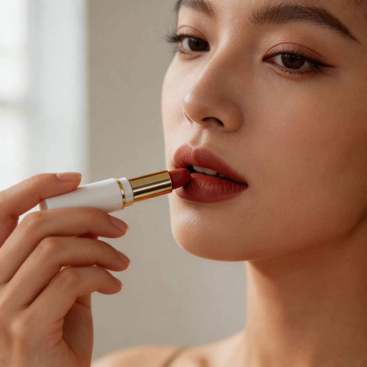 Velvet Matte Lipstick in Slim White Gold Case