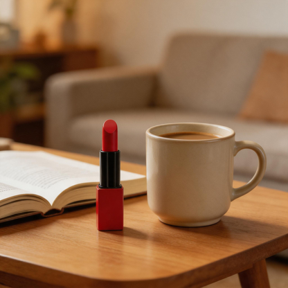 Nourishing Matte Red Lipstick Set in Bold Square Case